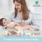 Little Grape Land Nursing Pillow for Breastfeeding, Breathable Breast Feeding Pillow and Positioner with Removable Cover for More Support, Tummy Time and Bottle Feeding Support Pillow, Animals