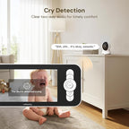 Leivewlity Baby Monitor No WiFi with Camera and Audio, 5" 1080P HD Screen with 1100ft Range, 5000mAh Battery, 8X Zoom, Infrared Night Vision, VOX, 2-Way Talk, Photo & Video Record for Crib, Nursery