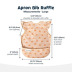 Tiny Twinkle Mess Proof Baby Bib - Waterproof & Lightweight Baby-Led Weaning Apron | 100% Recycled Polyester, Easy Clean & Machine Washable (Boho Rainbow, Large 2-4 Years)