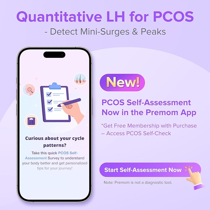 Premom Quantitative Ovulation Predictor Kit：40 Ovulation Tests + 10 Pregnancy Tests - Advanced Ovulation Test Strips Combo 40LH+10HCG Test