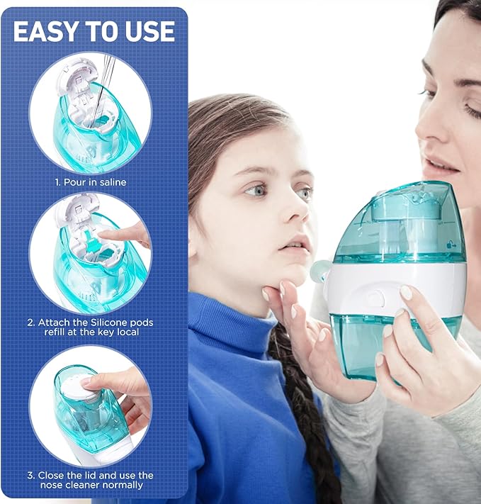 FireAnt 100 Saline Packets and 16 Pack Silicone Saline Pods Refills Set, Compatible with Navage Nasal Care — Includes 100 Count Salt Packets Sinus Rinse + 16 Reusable Salt Pads in Blue