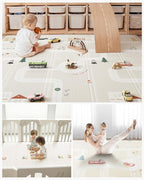 Baby Play Mat 47x47 Foldable Baby Play Mat for Playpen 50x50 Playpen Mat Reversible Foam Play Mat for Baby to Play on Floor 0.4" Crawling Baby Girl Play Mat for 50x50 Playpen(47 * 47 * 0.4)