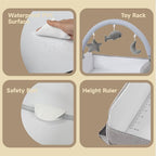 Baby Changing Table, Versatile Portable Folding Changing Table, Waterproof Diaper Changing Station with Waste Basket, Adjustable Height with 2 Drawers, Baby Changing Station for Infant and Newborn