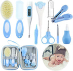 Baby Care Kits,Baby Grooming Kit,10 in 1 Newborn Essentials Must Haves,Baby Nail Clippers Baby Brush Baby Comb Earpick Nose Cleaning Tool Baby Nail File Nursing Baby Kit （Blue）