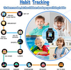 Kids Waterproof Smart Watch Gift for Boys Ages 3-12, 32 Puzzle Games, HD Touchscreen, Dual Camera, Vedio Pedometer Music Player, Kids Watch Toy Birthday Gifts for Boys Ages 5 6 7 8 9 10 (Black)