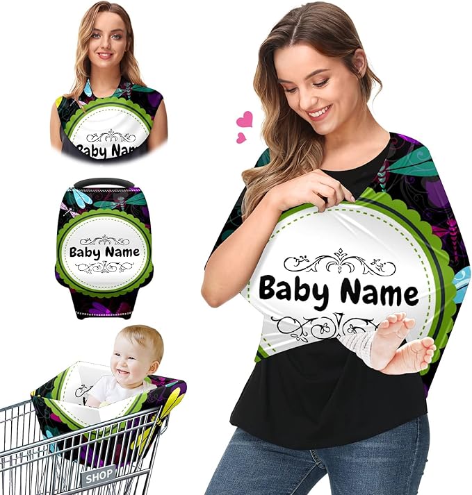 Baby Car Seat Stroller Cover Nursing Cover New Mom Breastfeeding Scarf Soft Stretchy Infant Carrier Cover Car Canopy Coverage