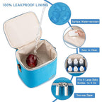 Breastmilk Cooler Bag with Ice Pack Fits 6 Baby Bottles Up to 9 Ounce, Baby Bottle Bag with Shoulder Strap for Nursing Mom Daycare, Blue
