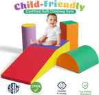 5 Pcs Foam Climbing Blocks for Toddlers, Soft Play Set Climb and Crawl Foam Activity Playset Gym Equipment for Playroom, Daycare, Kindergarten,Multicolored