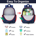 Accmor Toddler Backpack Leash with Anti Lost Wrist Link, Cute Dinosaur Kids Backpacks for Boys Aged 1-3, Mini Baby Bag Tether Walking Harness Wristband Keep Child Close Rope Rein for Travel Outdoor