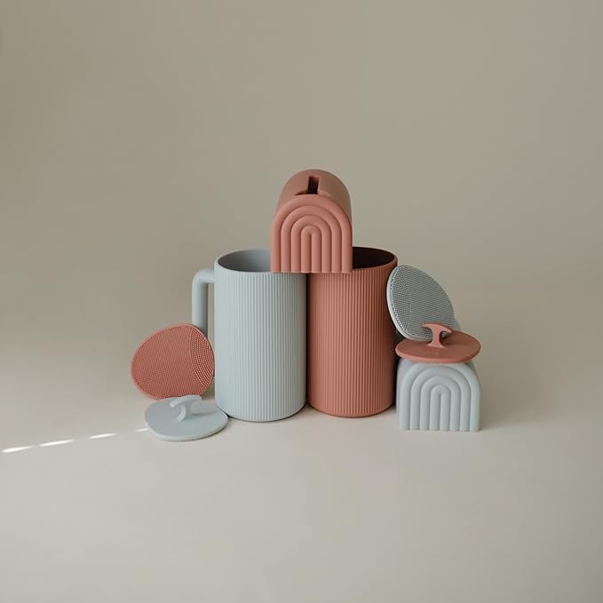 mushie Bath Spout Cover | Soft Silicone Bathtub Faucet Safety Guard for Kids | Universal Fit (Rose)