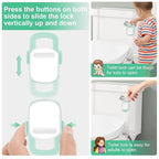 Baby Proofing Toilet Locks, Child Safety Toilet Lock,Toilet Flush Child Safety Lock with Round Button,Toilet Locks for Toddlers Kids Children,Strong Adhesive Toilet Lock for Bathroom Washroom(2pcs)