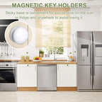 AOSITE Child Safety Magnetic Cabinet Locks Keys, 2 Pack Universal Replacement Keys Child Proof Extra Stronger Magnet Baby Locks for Cabinets and Drawers with Adhesive, 2 Key Holders Included