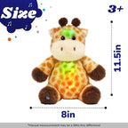 Cuteoy Musical Plush Giraffe Stuffed Animal Glowing LED Light-up Nightlight Toys Singing Lullabies Birthday Christmas Plushies Gifts for Kids Boys Girls,13"