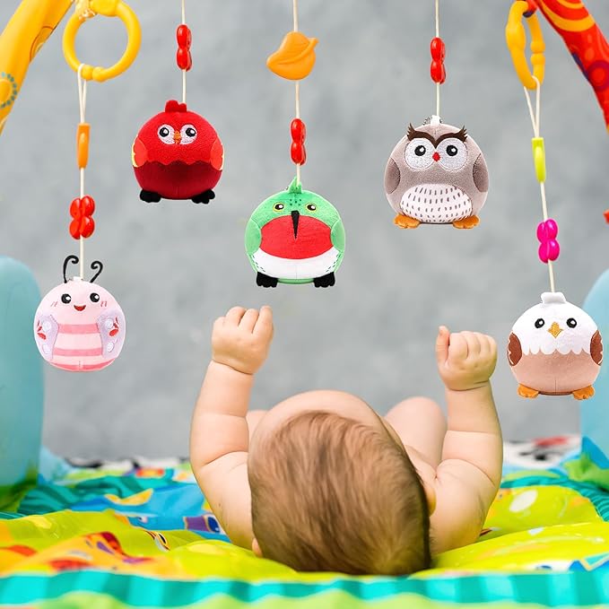 Libima 9 Pcs Mini Stuffed Animals Keychains 3.15 Inch Small Plush Cute Ornaments Bulk Toys for Baby Shower Birthday Party Decors Gift Bags Fillers Halloween Christmas Basket Stuffers(Flying Animals)