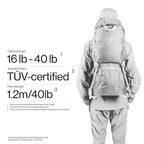 Vandra™ Glacier - Scandinavian Hiking Baby Carrier Backpack - Gravity Lock™ Hard-Shell Frame - Nest Child Carrier for Toddler & Kids - Dust Bag, Alu Tag & More Included