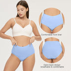 Battewa Quick Dry Incontinence Underwear for Women High Waisted Leak Proof Panties Washable Postpartum Bladder Control Cotton Briefs (Multicolor, X-Large, 5 Pack)