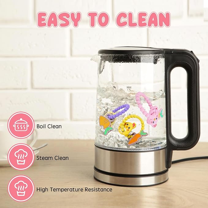 Teething Toys, Cute Easter Egg & Hen Colorful Teetning Toy Baby Toy 0-6 Months Infant Teething Toy, Baby Easter Birthday for Baby Teething Toy with Egg Toys