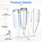 Water Bottle Drying Rack, Stainless Steel Baby Bottle Drying Rack, Collapsible Bottles Dryer Rack, Cup Rack Dryer for Water Bottles, Multifunctional Draining Rack for Sport Bottle, Reusable Bag