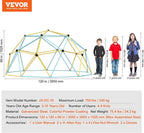 VEVOR Climbing Dome, 10FT Geometric Dome Climber Play Center for Kids 3 to 10 Years Old, Jungle Gym Supports 750LBS and Easy Assembly, with Climbing Grip, Outdoor Backyard Play Equipment for Kids