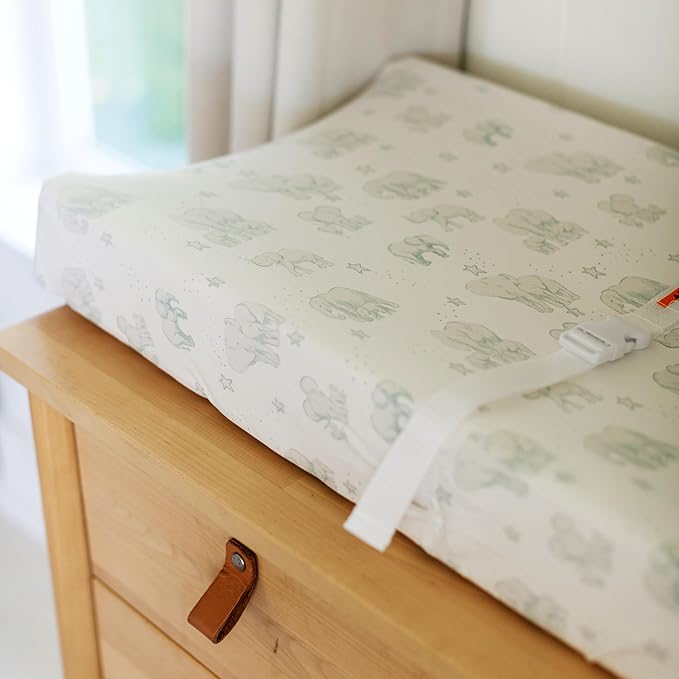 Baby Changing Pad Cover 2-Pack for Boys, Girls (Watercolor Elephant) - Premium Fitted Sheets Baby Diaper Changing Table Cover - Buttery Soft Cotton Blend