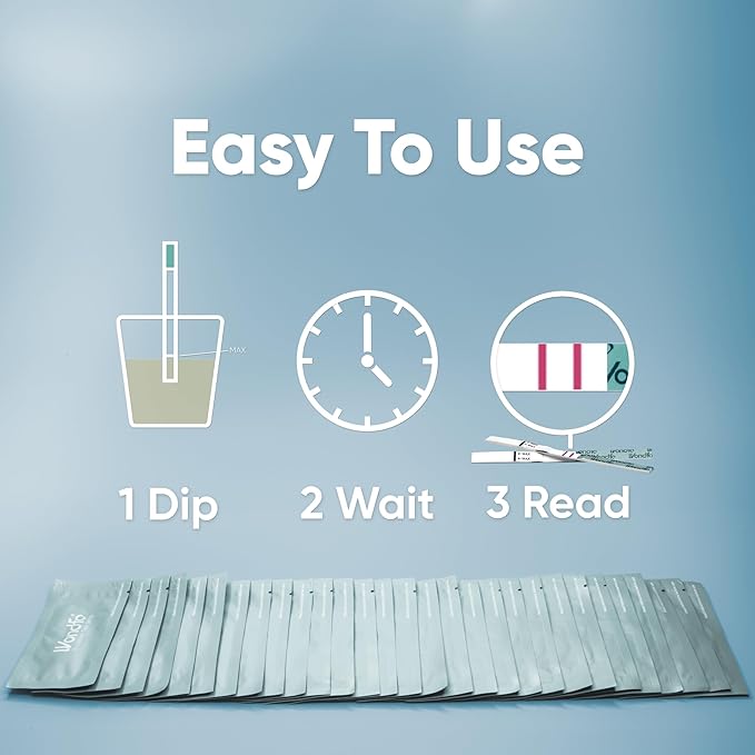 Wondfo Ovulation Test Strips - Women Fertility Tracking and Pregnancy Planning with Cycle-Detecting LH Surge - Highly Sensitive and Fast Result at Home Kit (50 Count)
