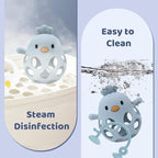 Baby High Chair Suction Toys Teething Chew - Baby Table Toys, Teething Toys Silicone Teethers, Food Grade Silicon for 6 12 18 Months (Blue)