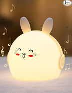 Night Light Kids, Cute Soft Glow Protect Eyes Night Light Bunny Lamp with 30mins Timer Rechargeable Nightlight for Kids Children Women Girls Toddler Bedroom Bedside Livingroom