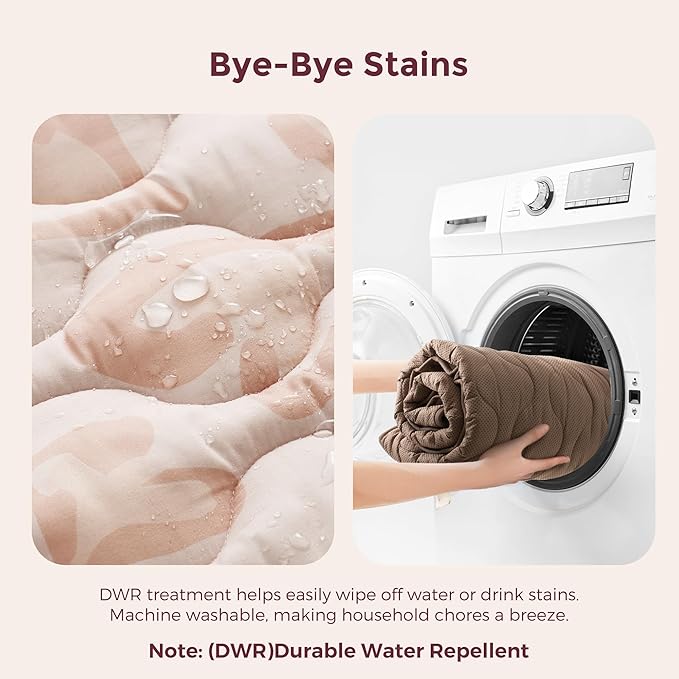 Momcozy Baby Play Mat for Floor, 50x50 Thickened Playpen Mat, Playmate for Baby Tummy Time, Waterproof & Non-Slip, Foldable Outdoor Mat with Carrying Handle, Leopard Heart