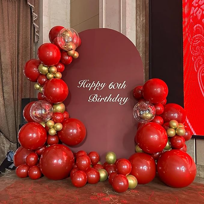 140pcs Red Round Balloons Different Sizes 18 12 10 5 Inch Latex Balloons for Arch Decoration Party Balloon Kit for Graduation Birthday Party Wedding Balloon Baby Shower Decoration