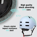 Skateboard Bike Helmet for Adults Women Men Youth Kids (2-3-5-8-14+ Years Boys Girls) - Lightweight Multi-Sport Adjustable Helmets for Bicycle Skateboard Scooter Skate Cycling