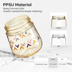 bc babycare Straw Sippy Cups for Toddler, No Spill Sippy Cups for Baby 1+ Year Old, Transition Weighted Sippy Cup with Straw and Strap, 10oz/300ml, Yellow