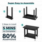 Waterproof Shower Bench, 24" Poly Lumber Shower Stool for Shaving Legs, Shower Chair Seat with Storage Shelf and Handles, Bathroom Bench for Inside Shower, Non-Slip (Black)