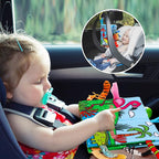 2PCS Baby Books 0-6 Months Tummy Time Infant Toys 0-3 Months High Contrast Baby Sensory Toys 3-6 6-12 Months Newborn Essentials Must Haves Crinkle Touch Feel Busy Soft Books for Babies Shower Gifts