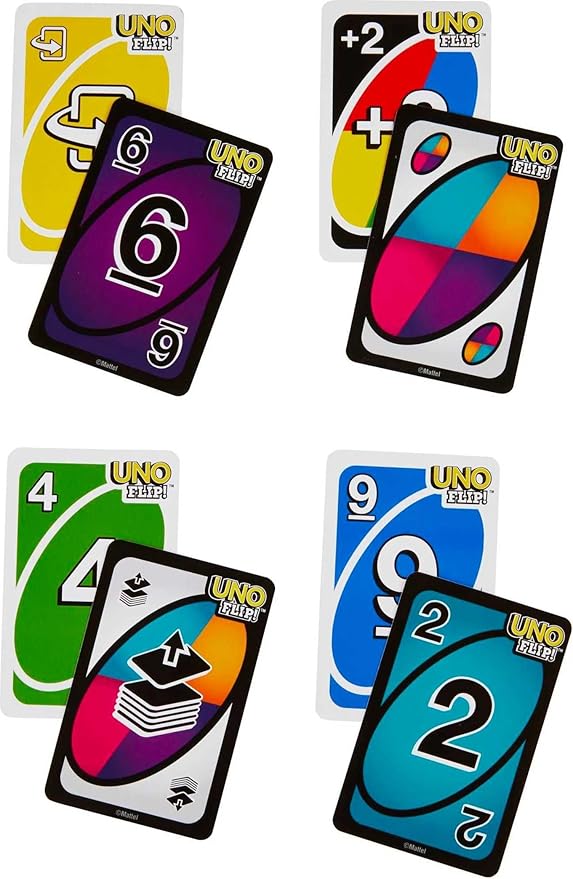 Mattel Games UNO FLIP! Family Card Game, with 112 Cards in a Sturdy Storage Tin, Makes a Great Gift for 7 Year Olds and Up