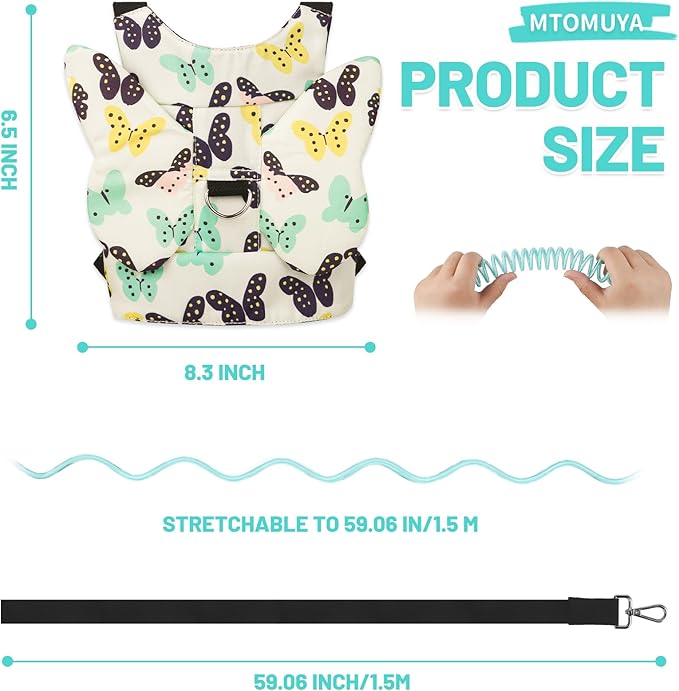 Toddler Harness with Anti Lost Wrist Link - Baby Safety Leash for Kids for Travel for Crowded Parks, Airports