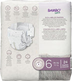 Bambo Nature Hypoallergenic Baby Diapers, Eco-Labelled Sustainable Diapers, Enhanced Leakage Protection, Totally Chlorine-free, Skin Friendly, and Super Absorbent - Size 6 (24 Count)