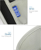 Neck Wallet Lightweight RFID Blocking Waterproof Travel Pouch for Women Men