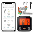 INKBIRD Dual Mode WiFi Wireless Meat Thermometer, 4 Probes with Clear LCD for Smoking, Bluetooth Meat Thermometer with Smart APP Control for Oven, Cooking
