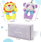 BLOOBLOOMAX Sock rattles for Babies 0-24 Months Baby Animal Foot Finder Educational Toys