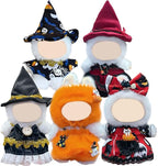 5 Complete Style Clothes Sets for 17cm Dolls - Hat & Overalls Dress Up Outfit for 17cm 15cm Dolls,Designer Outfits Bundle with Luxury/Cute/Sporty Themes, Gift for Doll Lovers (Halloween, 17cm/15cm)