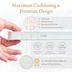 PopsyKosy Super 1 Inch Thick Premium Quality Exercise & Baby Foam Play Mats - Expandable & Large Non-Toxic Odorless Floor Mat - 6 Tiles Spacious 6x4ft, Peel-Resistant - Cream Pink