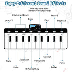 M SANMERSEN Piano Mat, Kids Musical Mat Floor Piano Keyboard Mat with 8 Instruments Sounds Music Dance Touch Play Mat, Early Educational Toys Birthday Gifts for 1 2 3 4 5 Year Old Boys Girls