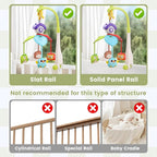 CUTE STONE Baby Crib Mobile with Music and Lights, Nursery Crib Mobile with Remote Control, Detachable Hanging Mobile for 3+ Months Newborn Babies, Fits Cribs and Strollers