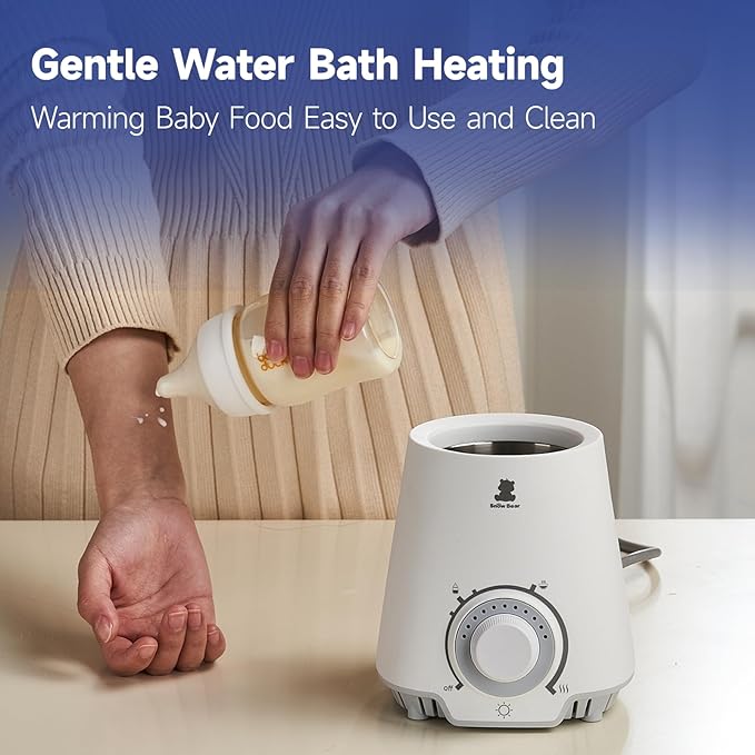 Snow Bear Baby Bottle Warmer & Breastmilk Heater - Fast & Even Warming for Breast Milk, Formula, and Baby Food - Safe, Efficient, Portable & Convenient for Busy Parents