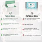 Diaper Wipes Dispenser Wipes Holder, Wipes Tissue Case Keeps Wipes Fresh Tissue Wipes Container with Lid (Green)