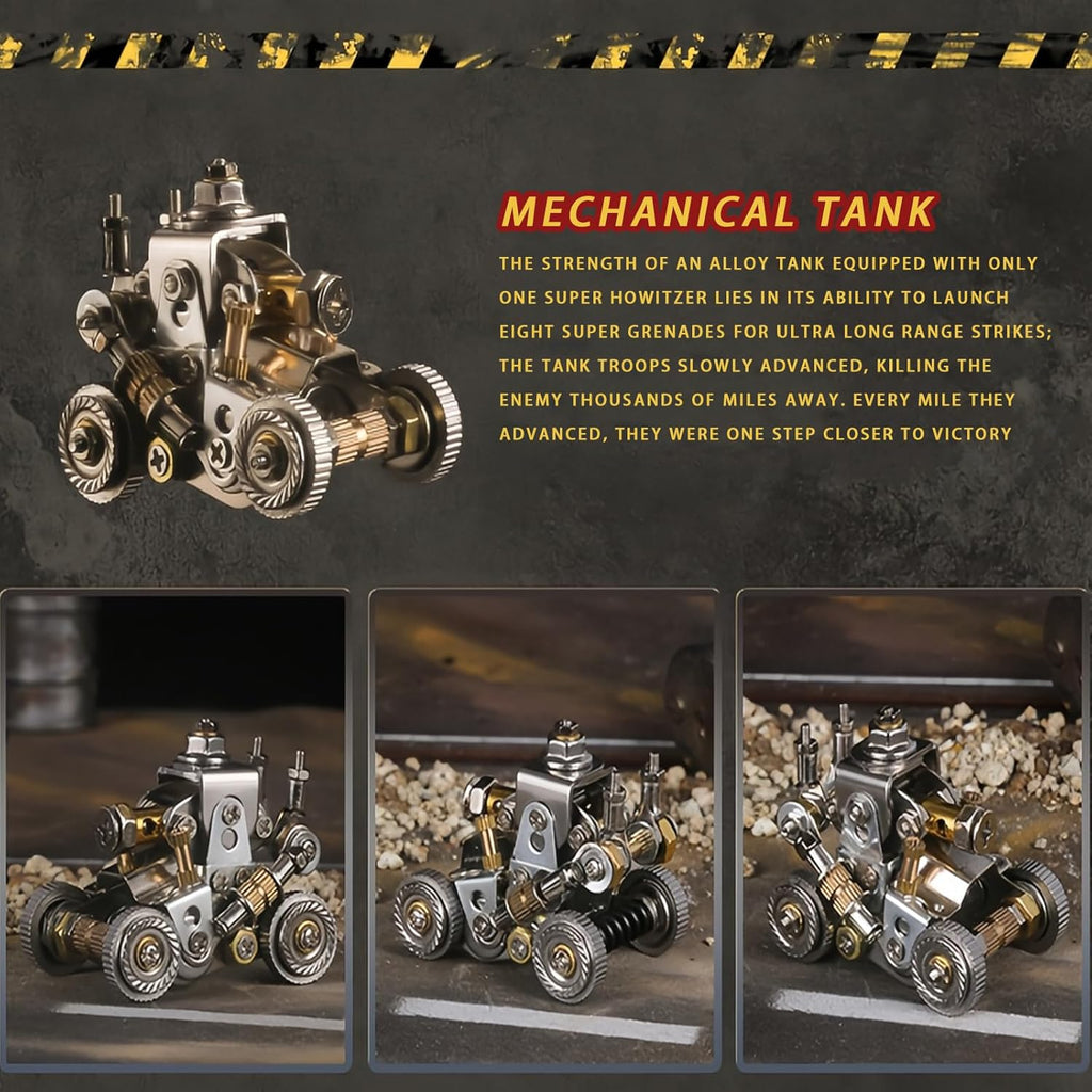 3D Metal Puzzle for Adults, Metal Model kit, Mechanical Armor Puzzle, Adult Brain teasers- The Best Gift for Men (Tank)