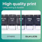 Sukuos AM PM Weekly 7 Day Pill Organizer, 2 Times A Day Pill Box with Arthritis Friendly Push Button, Medicine Cases for Vitamin/Fish Oil/Supplements, Easy to Clean (Black)