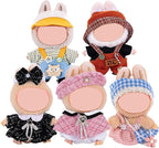 5 Complete Style Clothes Sets for 17cm Dolls - Hat & Overalls Dress Up Outfit for 17cm 15cm Dolls,Designer Outfits Bundle with Luxury/Cute/Sporty Themes, Gift for Doll Lovers (Cool, 17cm/15cm)