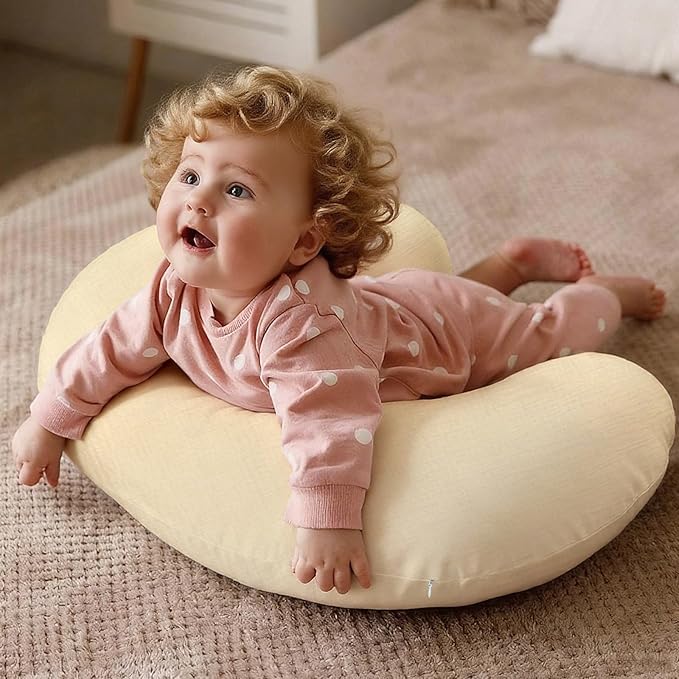 FUNUPUP Muslin Nursing Pillow Cover Compatible with Boppy Nursing Pillow, Soft Baby Nursing Covers for Breastfeeding Pillows for Baby Boys Girls, Beige