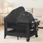 4-in-1 Baby Bassinet with Playard, Sleeper Nest, Changing Table, Mosquito Net & Canopy, Storage and Toys for Newborn to Toddler